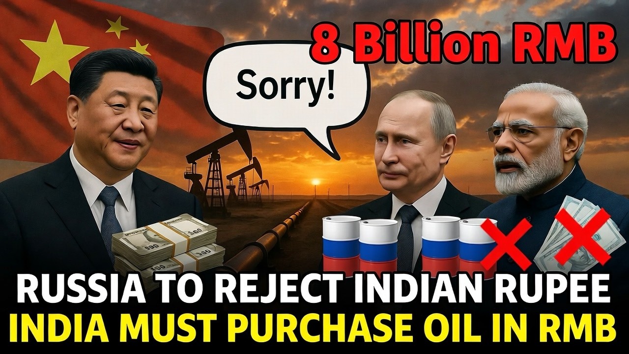 Россия отвергает индийские рупии за нефть и требует оплаты в китайских юанях!