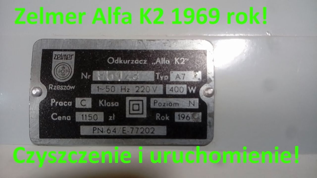Zelmer Alfa K2 1969r. - 51 letni odkurzacz!