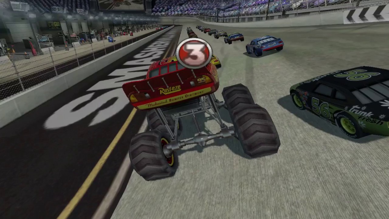 Cars: Mater-National: Hi-Octane Mod: Monster McQueen on the track!