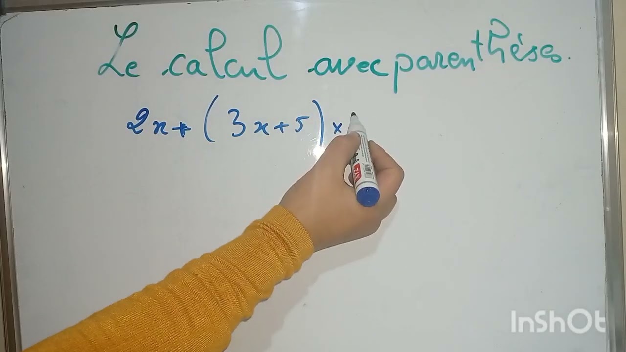 calcul littéral : le calcul avec et sans parenthèses رياضيات التانية اعدادي مسلك دولي الدورة الاولى
