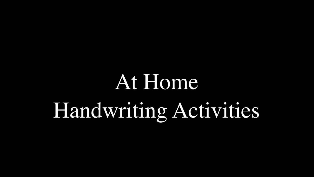 Handwriting Activities Part 2