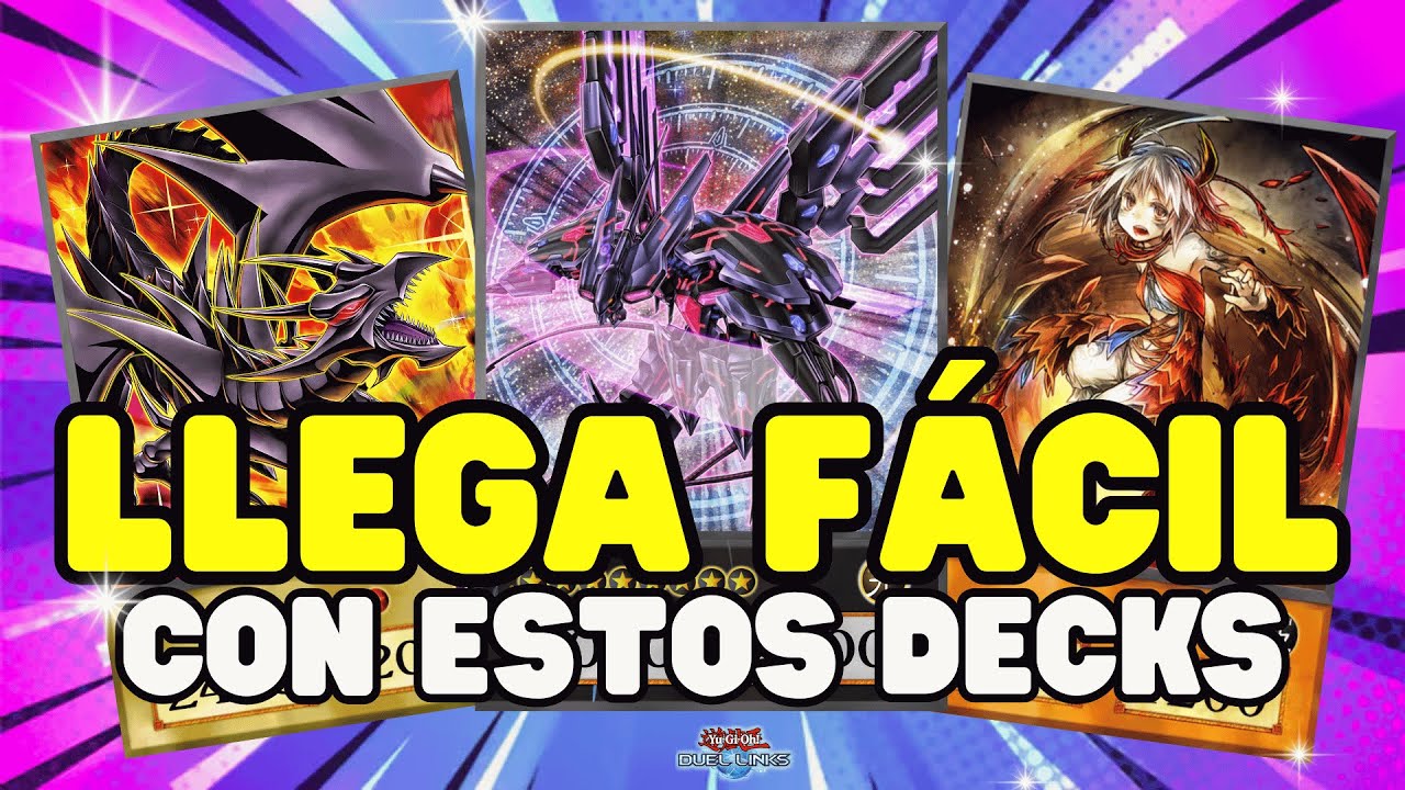 10 DECKS para LLEGAR FÁCIL a REY de los DUELOS y CONSEGUIR muchas GEMAS en Yu-Gi-Oh! Duel Links