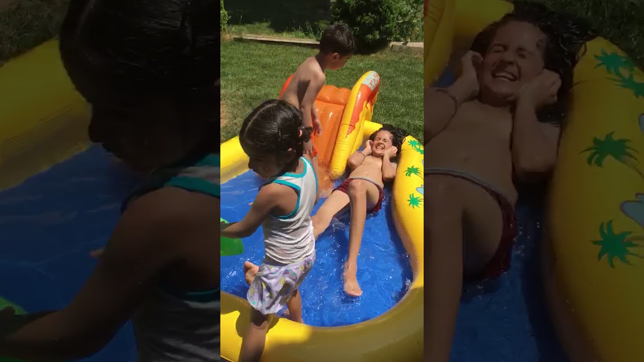 Intex Rainbow Ring Inflatable Play Center Pool Setup Vlog