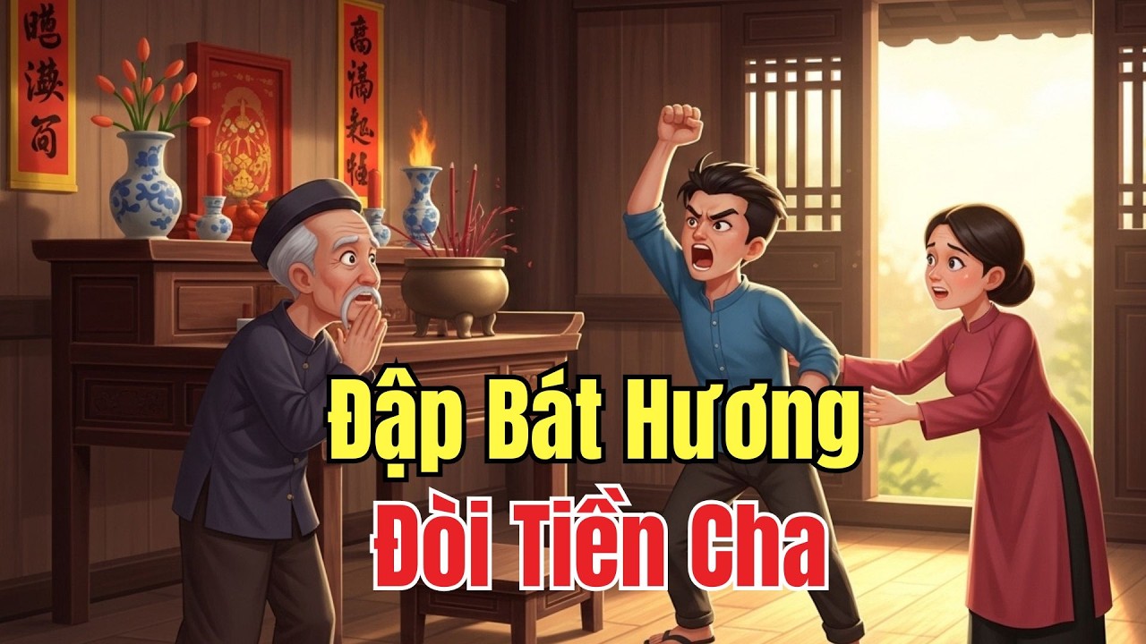 Nhân Quả Nhãn Tiền: Đập Bát Hương Tổ Tiên Đòi Tiền Cha–Cái Kết Khiến Cả Làng Rùng Mình