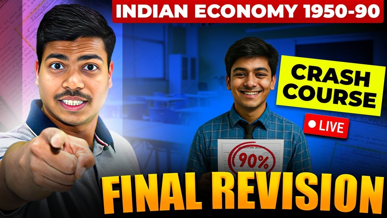 INDIAN ECONOMY (1950-1990) FINAL ONE SHOT REVISION 🔴LIVE  | 12th INDIAN ECONOMY BOARD EXAM 2026