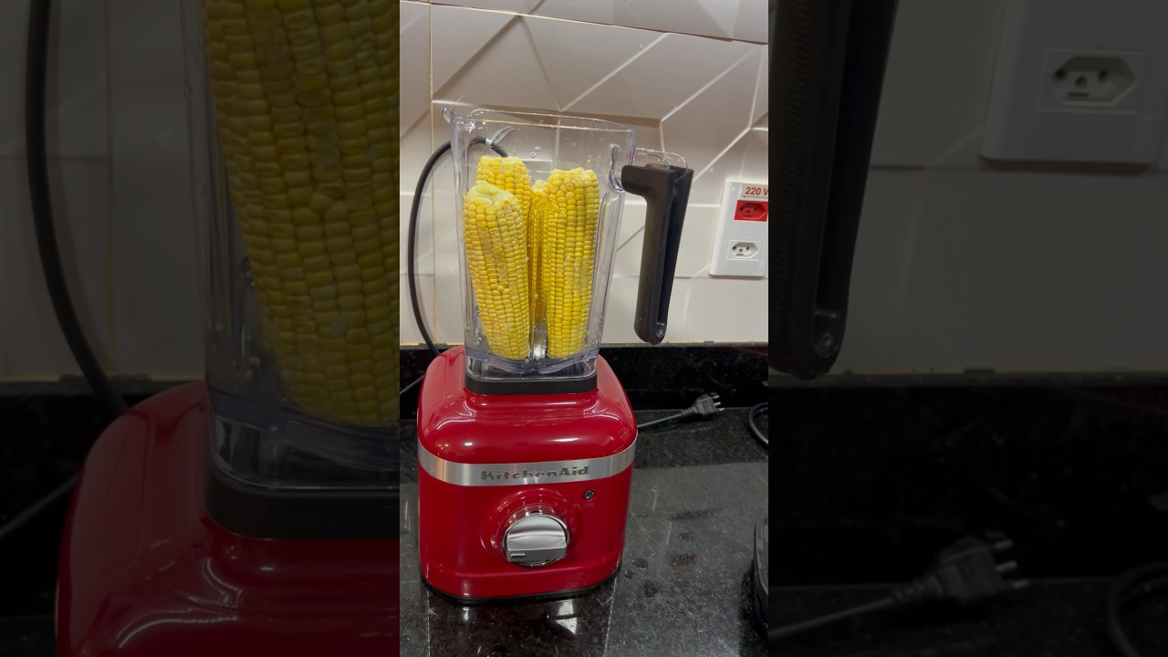 Liquidificador kitchenaid k400. Milhos inteiros