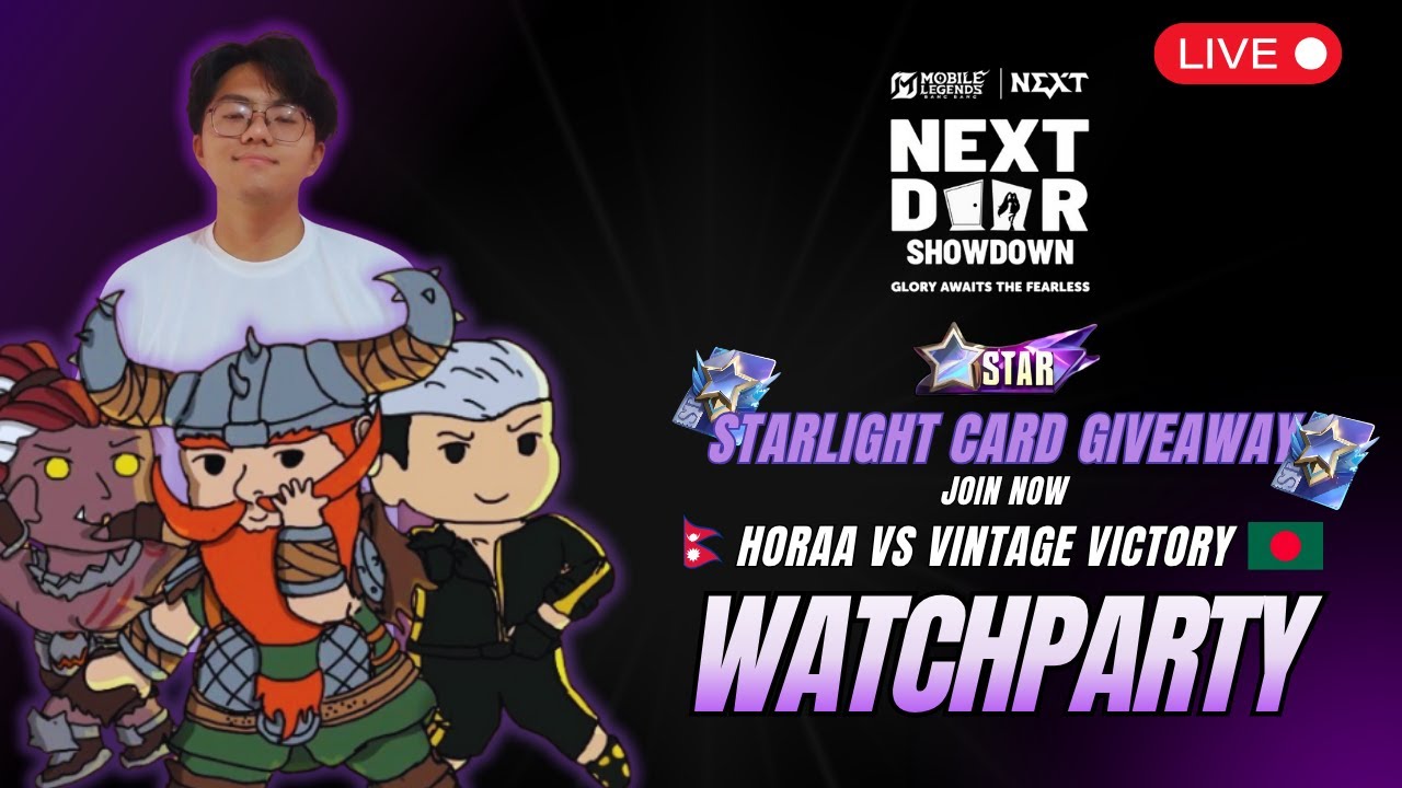MLBB Next Door Showdown FINALSS WatchParty Plus Starlight Giveaway!! Hora Esports vs Vintage Victory