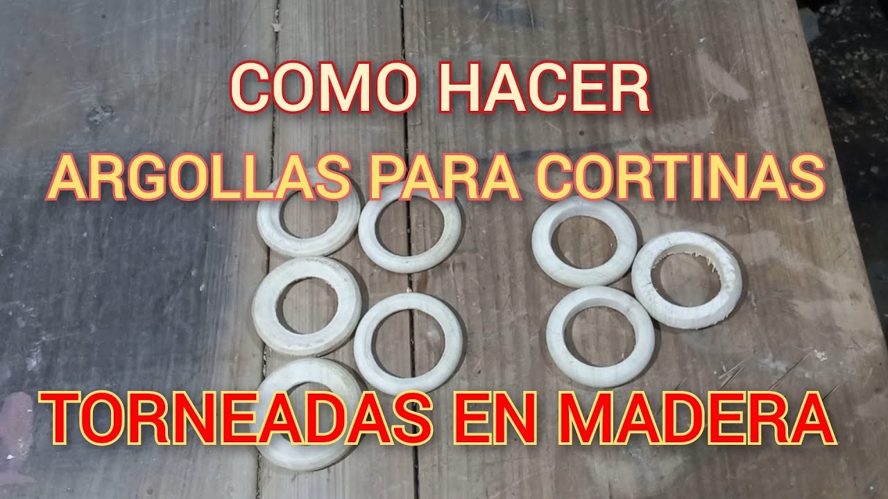 COMO HACER AROS PARA CORTINAS TORNEADAS EN MADERA