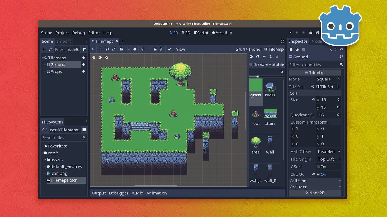 Using the Tileset Editor in Godot 3.1 (tutorial)
