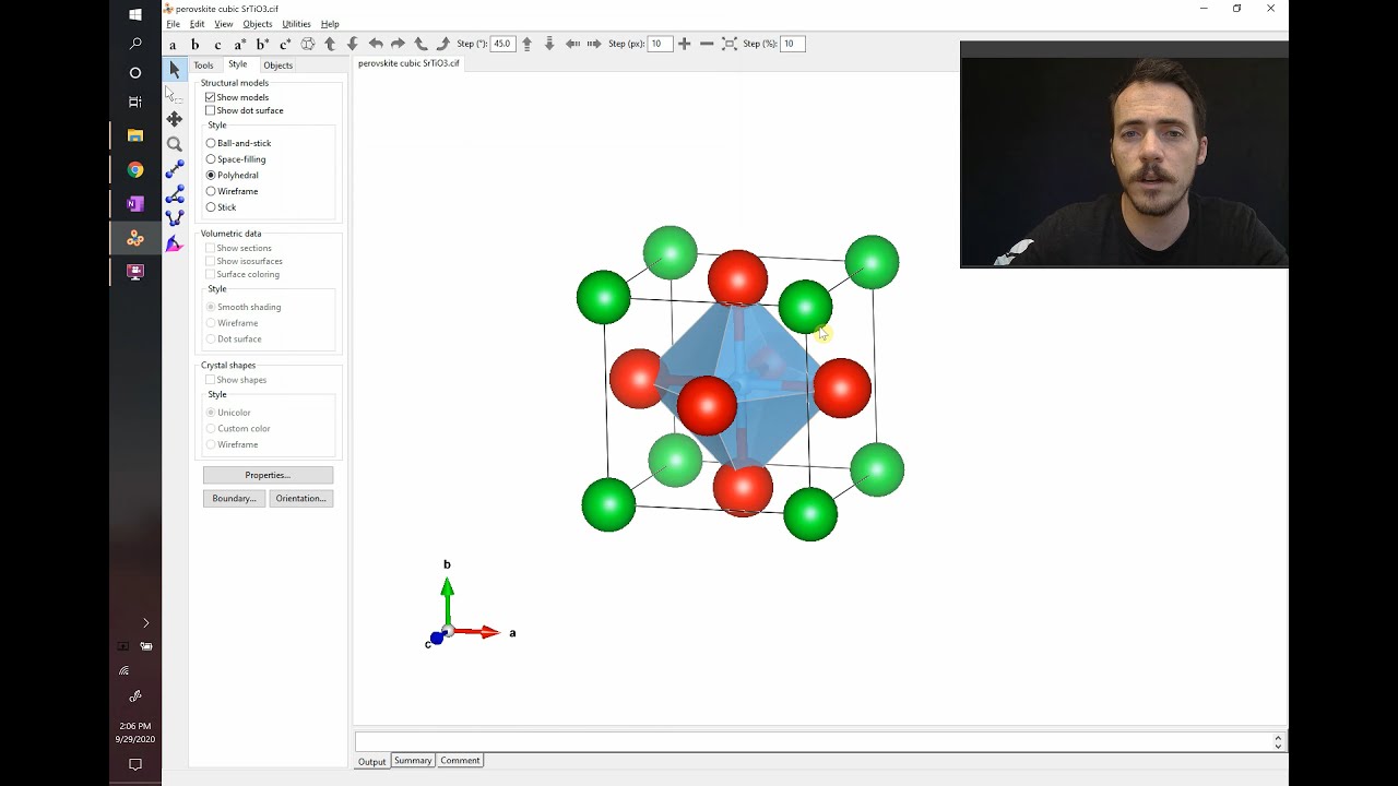 The perovskite crystal structure