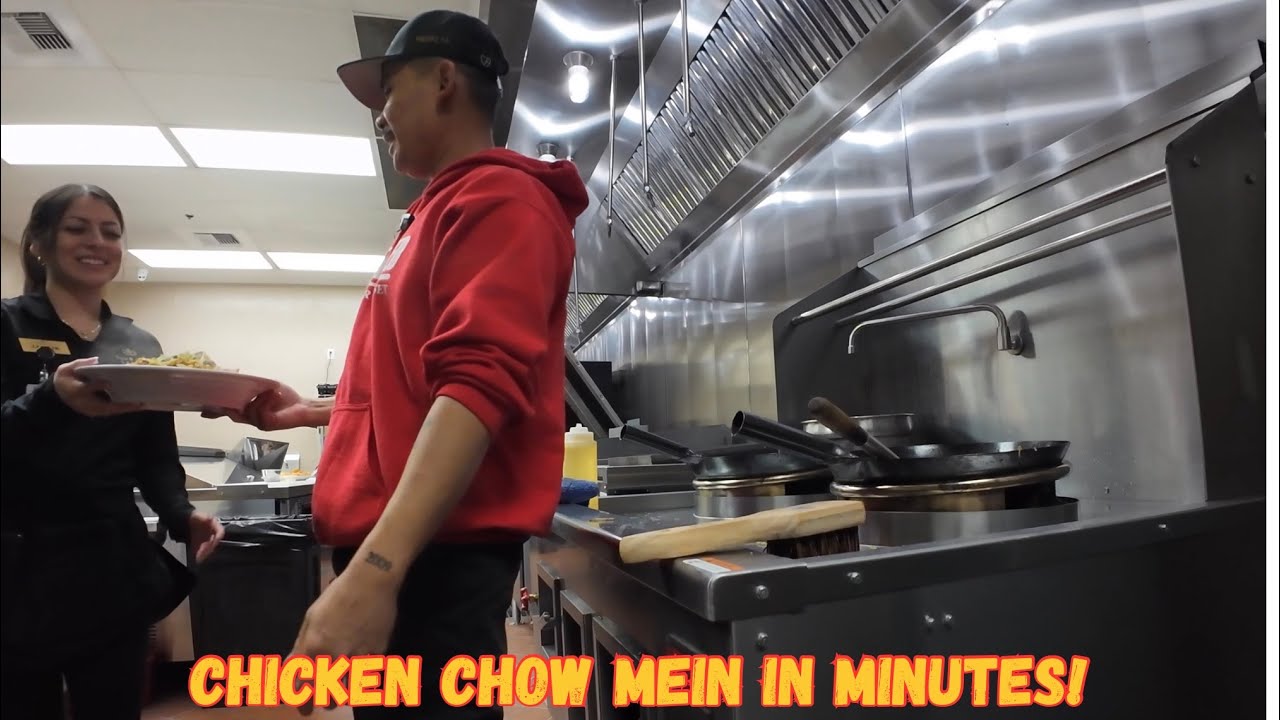 I made this Chicken Chow Mein very fast on the Wok!  
