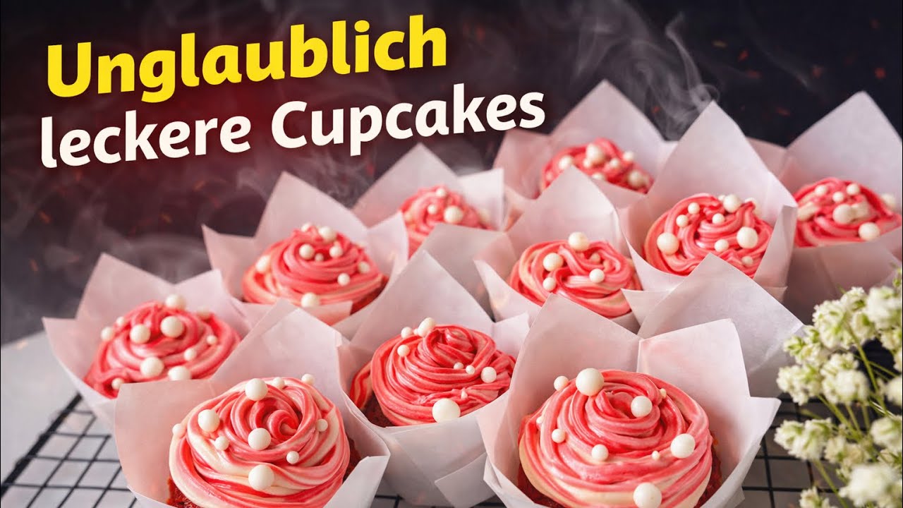 Geheimes Rezept, das teure Konditoren verstecken 🤫 | Red Velvet Cupcake 🧁