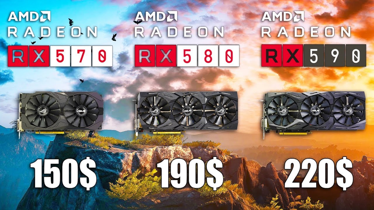 RADEON RX 570 vs RX 580 vs RX 590 Test in 9 Games