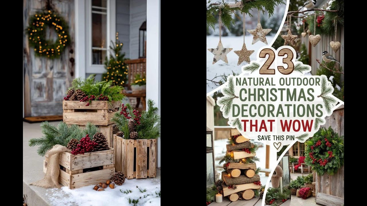 23 Natural Outdoor Christmas Decorations that Wow