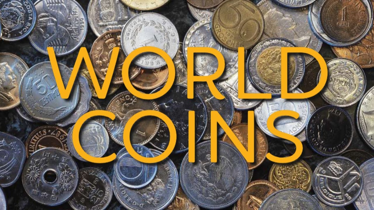 Looking Through A Bag Of WORLD COINS