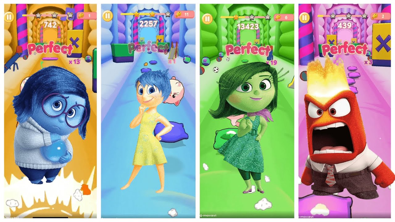 Sadness vs Joy vs Disgust vs Anger in Tiles Hop EDM Rush🎶