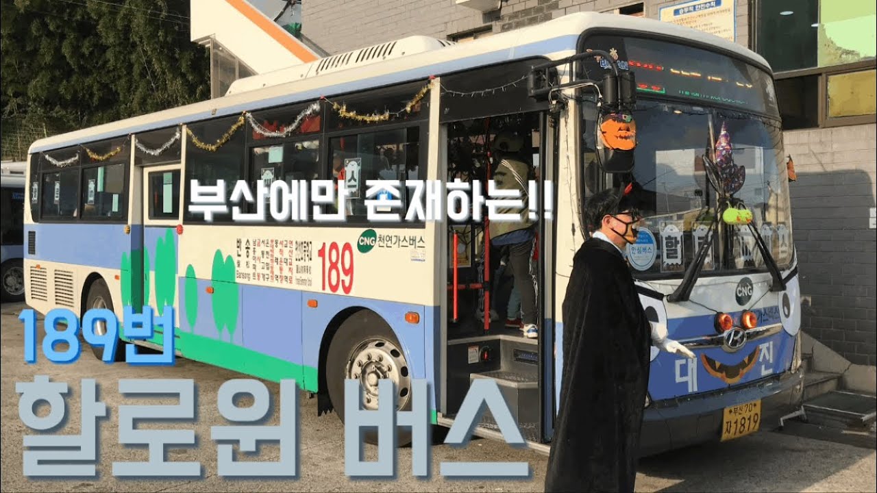 오징어 게임, 제로투 브금이 나오는 버스를 타보셨나요? - 부산 189번 할로윈 버스 탑승기