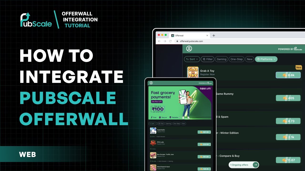 How to Integrate Offerwall SDK on Web | Step-by-Step Tutorial + Sample Project | PubScale