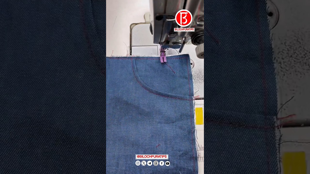 How to make denim front pockets Part 1