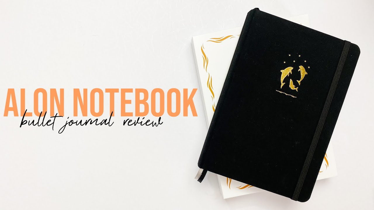 Alon Notebook Review | 192 pages | 160gsm dotted journal | Unboxing + Pen & paint test