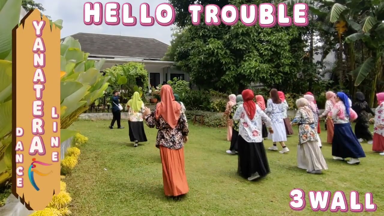 Hello Trouble Line Dance// Choreo: Andrina K Faulds (SCO)// Demo: Yanatera Line Dance
