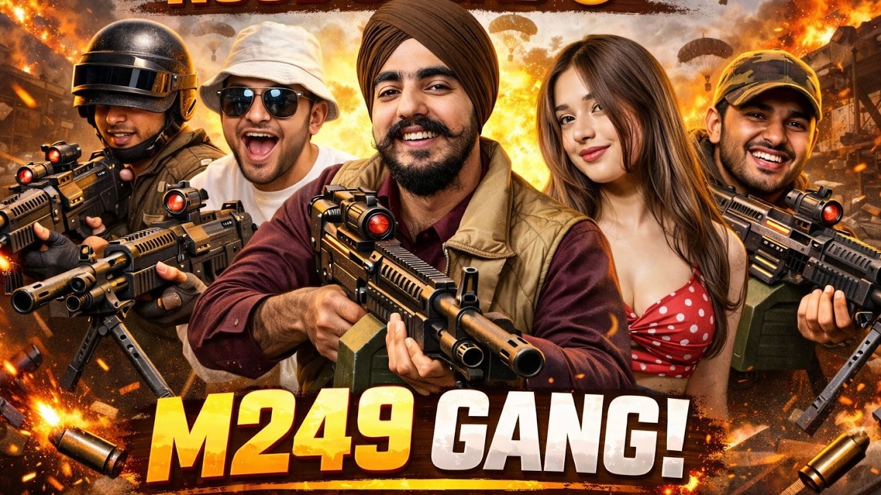 M249 GANG 🔥 Squad Wipe Machine | BGMI Live #bgmilive