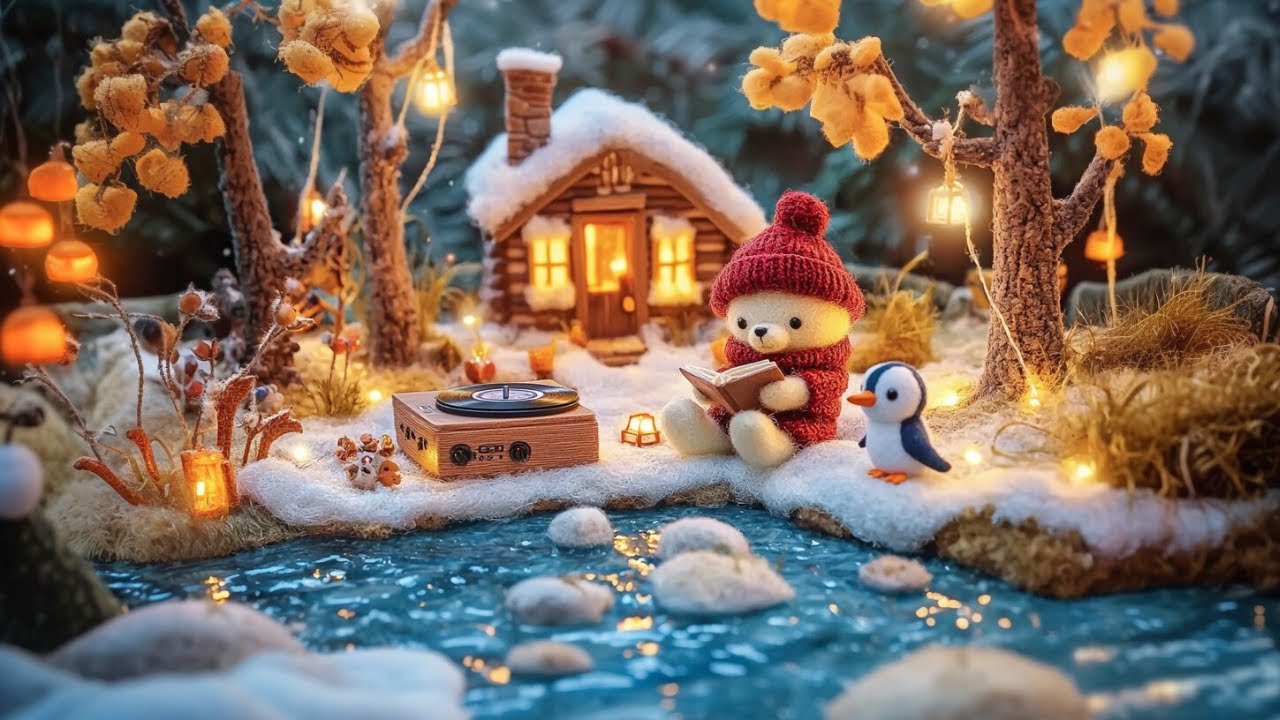 Warm Winter Study Space &mdash; Soft Snowy Lofi Jazz for Focus