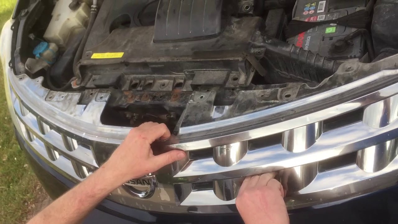 Nissan Murano front grille removal (the easy way)