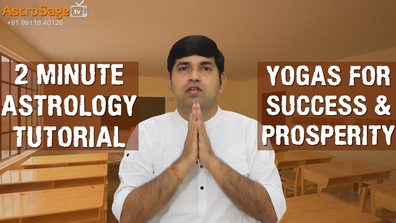 Yogas for Success & Prosperity : 2 Minute Astrology Tutorial