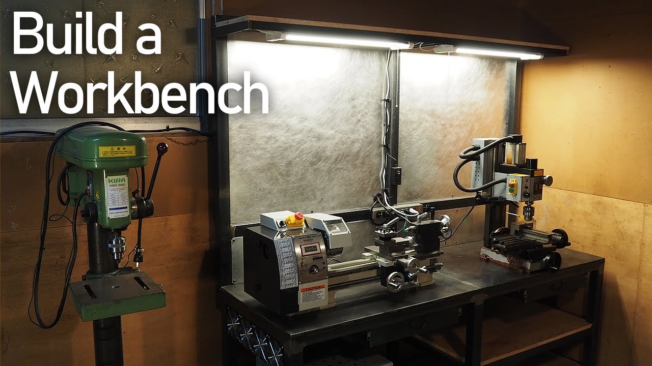ガレージに無骨な作業台を作ってみた。/ Build a Workbench For Garage / DIY Steel Workbench!