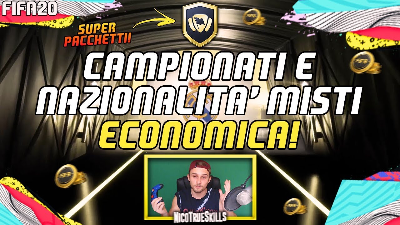 SCR FIFA 20 | CAMPIONATI E NAZIONALITA' MISTI Tutorial Economico!