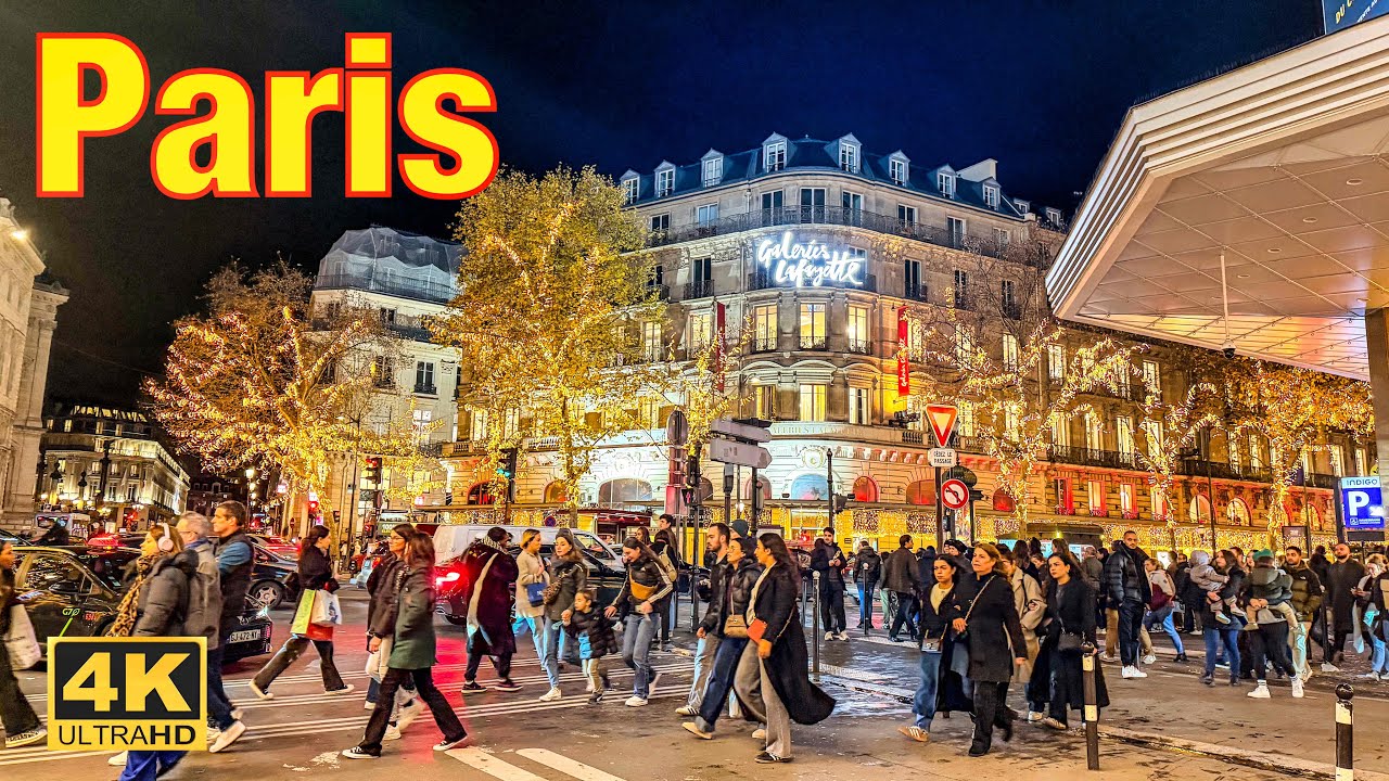 Paris,France🇫🇷 - 11 December 2025 - PARIS 4K HDR Walking Tour 🎄✨🎁  | 4K Paris | A Walk In Paris