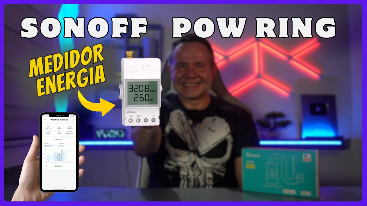 ⚡ O SEGREDO da Sua Conta de Luz Está no Quadro! 🔥 Medidor 100A Inteligente SONOFF POW RING