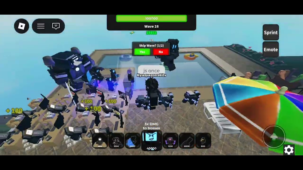 Beating Hard Mode BOX TOWER DEFENSE with a friend