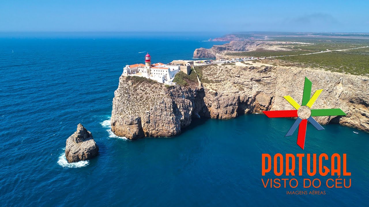 Farol do Cabo de São Vicente 🗼 St. Vincent Cape & lighthouse aerial view - Algarve - 4K Ultra HD