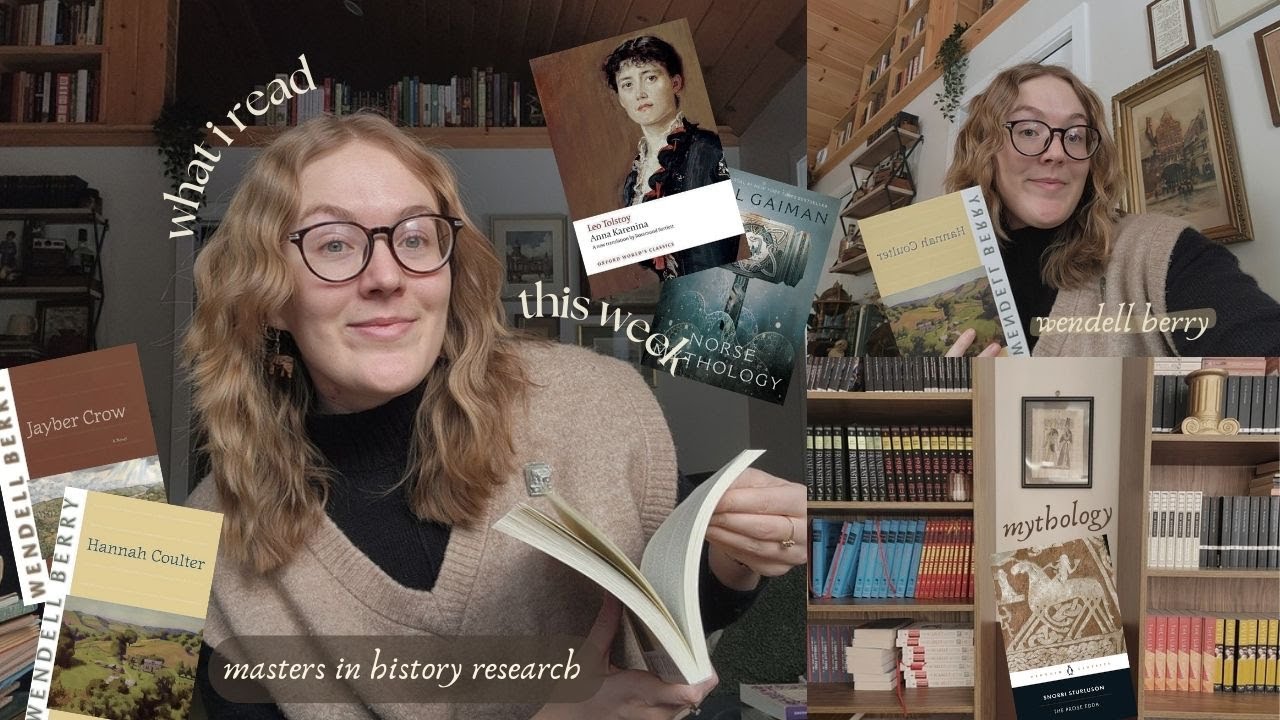 a reading & study vlog // hannah coulter, rereading anna karenina, masters in history research