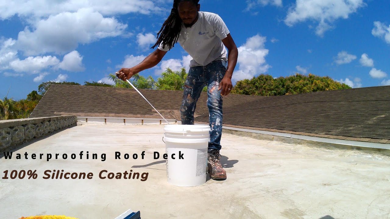 Waterproofing Roof Deck With Kool Seal Silicone Coating