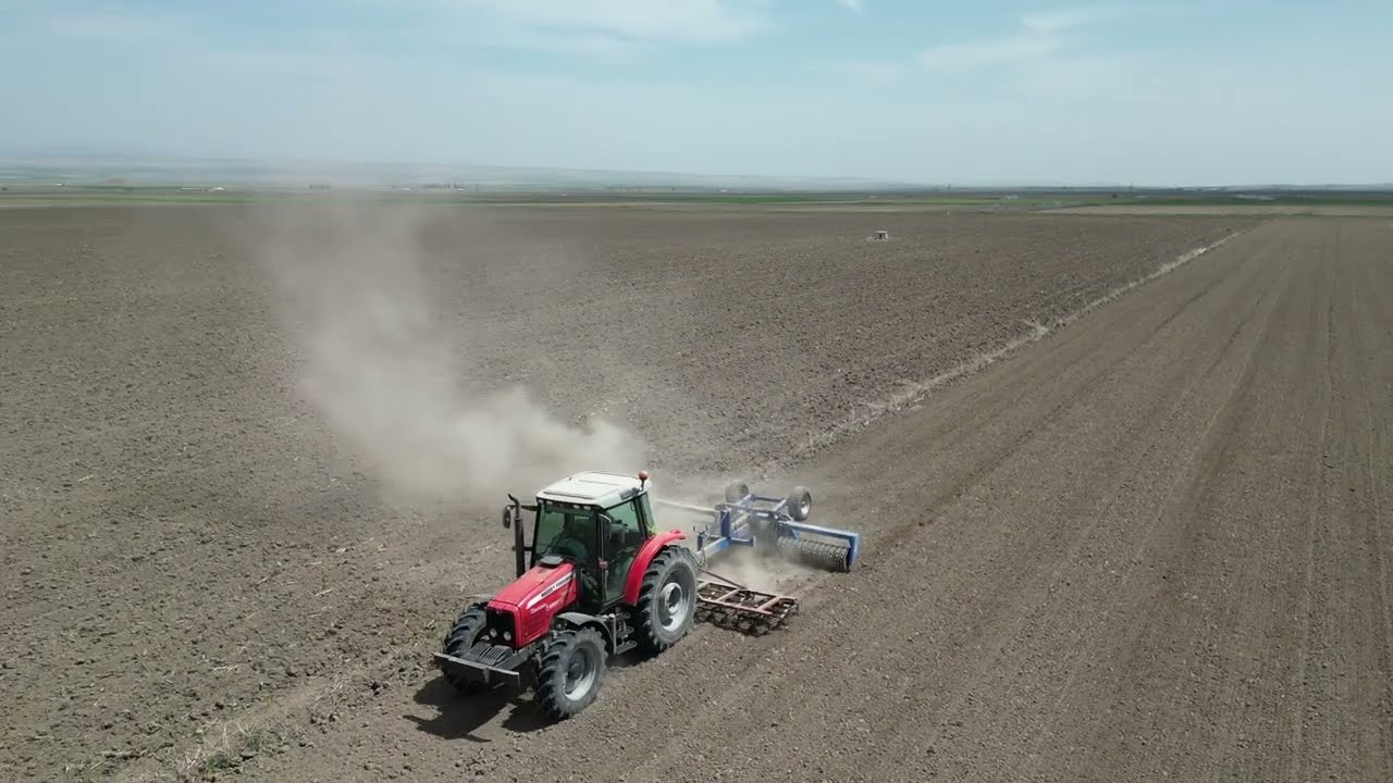 MASSEY FERGUSON 6460 - TIRMIK VE DÖKÜM MERDANE - TOHUM YATAĞI HAZIRLIĞI - DJİ DRONE GÖRÜNTÜLERİ
