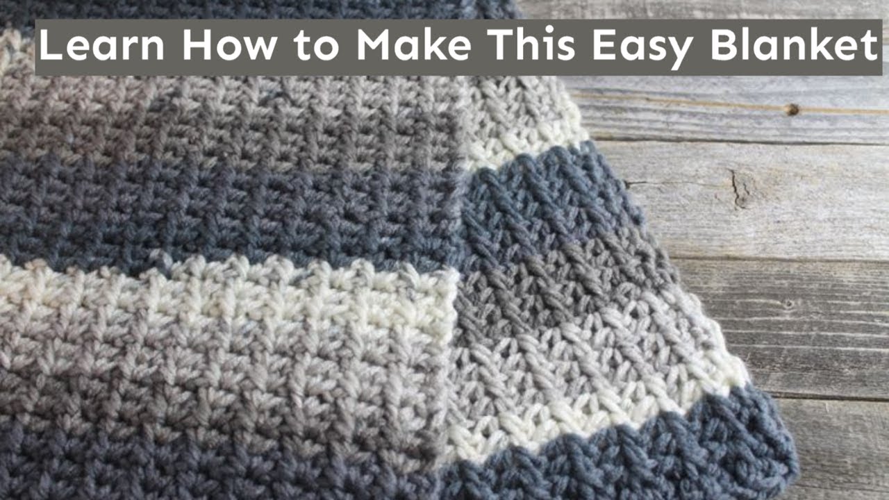 Make This Easy Chunky Spider Stitch Modern Baby Blanket Pattern Caron Chunky Cakes Single Crochet