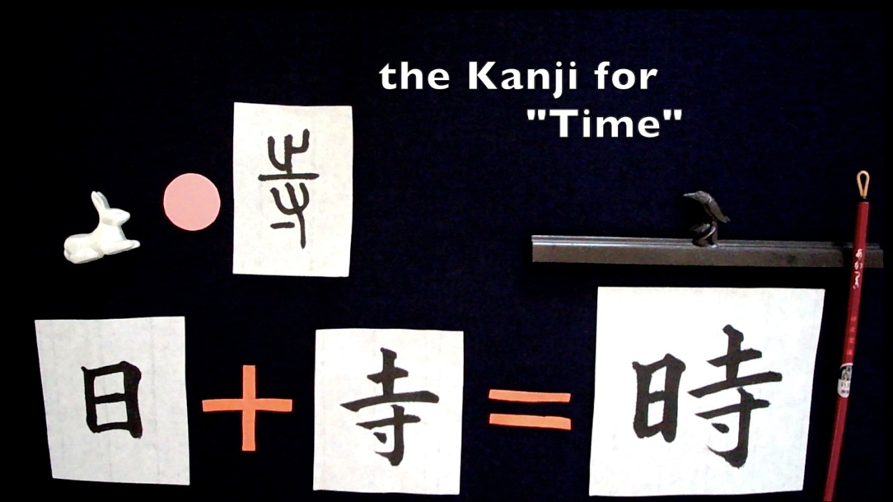 Kanji Kaisho Time 時 the Sun日 + Temple寺 = 時