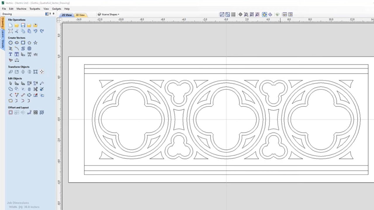Gothic Quatrefoil | Vectric V11 Tutorials