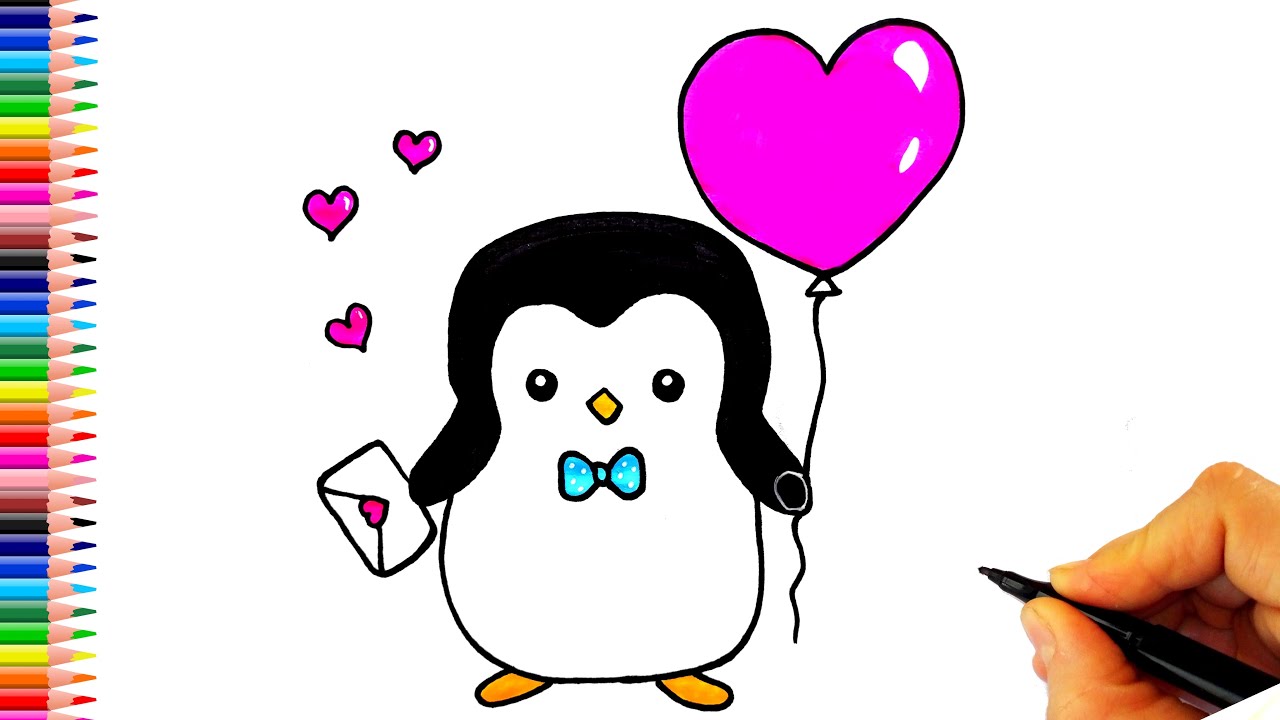 Sevimli Penguen &Ccedil;izimi - Kolay &Ccedil;izimler - Penguen Nasıl &Ccedil;izilir?