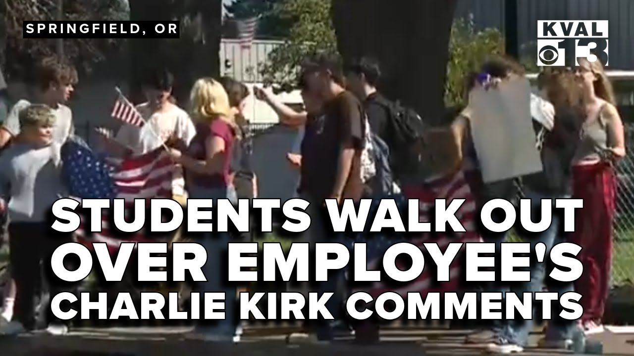 Oregon students protest school employee's comments on Charlie Kirk shooting