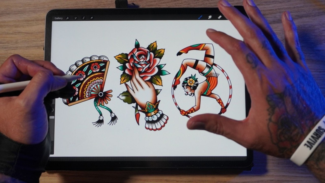 3 Ways to Shade and Color Traditional Tattoo Art | Step by Step Easy Tutorial