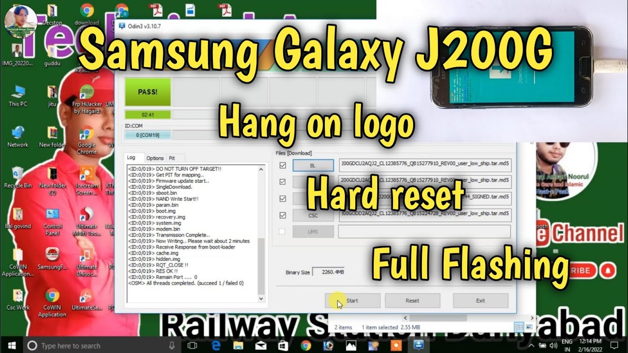 How to flash samsung j2 | Samsung J200G flashing odin | sm j200g/dd flash file