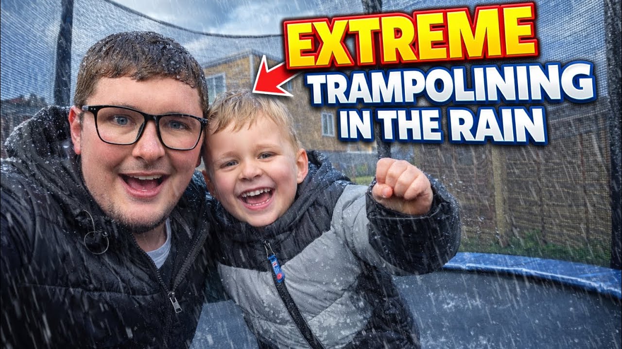 EXTREME TRAMPOLINING IN THE RAIN 🌧️ | Family Vlog 