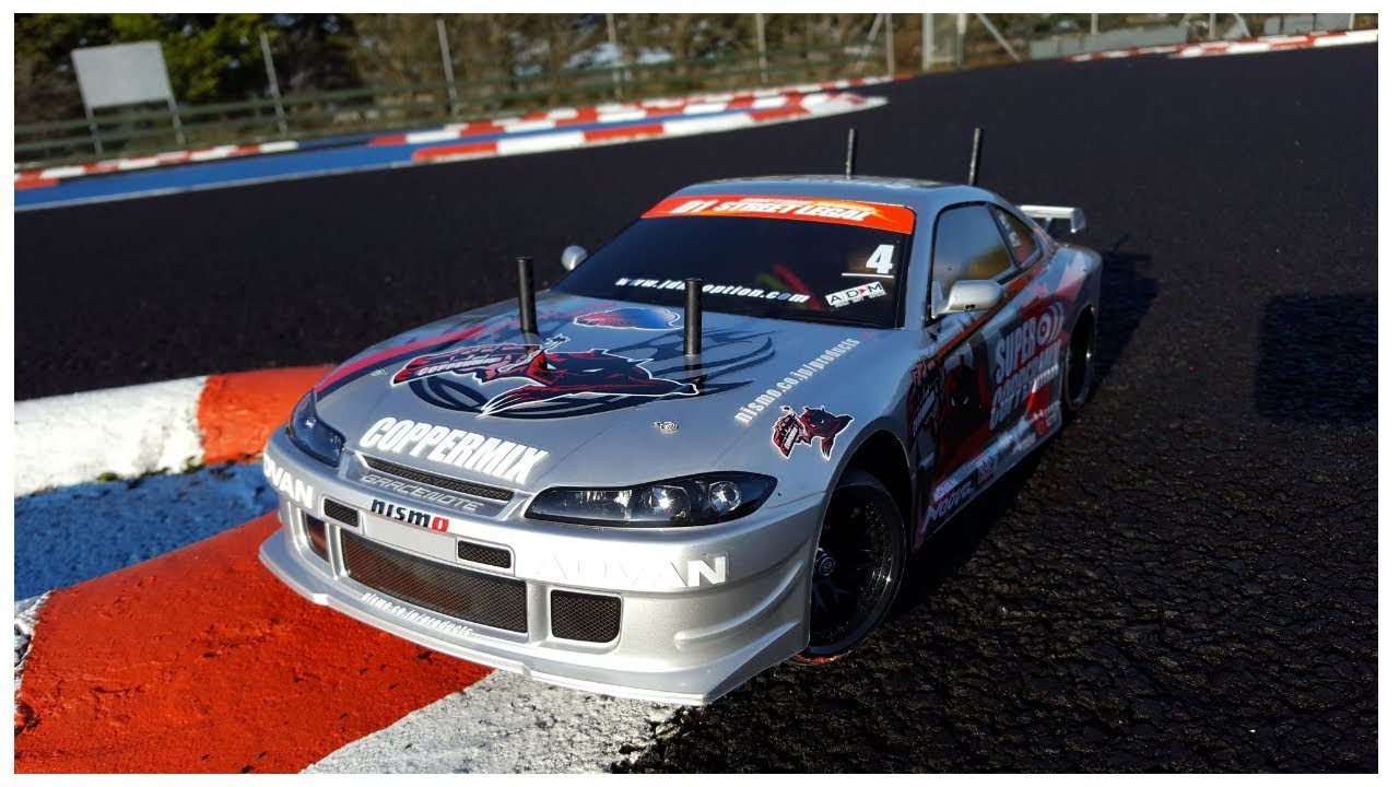 (First Time Drifting) Nissan coppermix Silvia s15 RC 1/10 Tamiya  (short video)