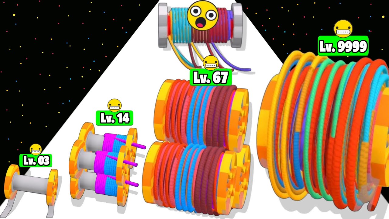Spool Run - Level Up Spools Max Level Gameplay (Layer Runner, Circle Up 3D)