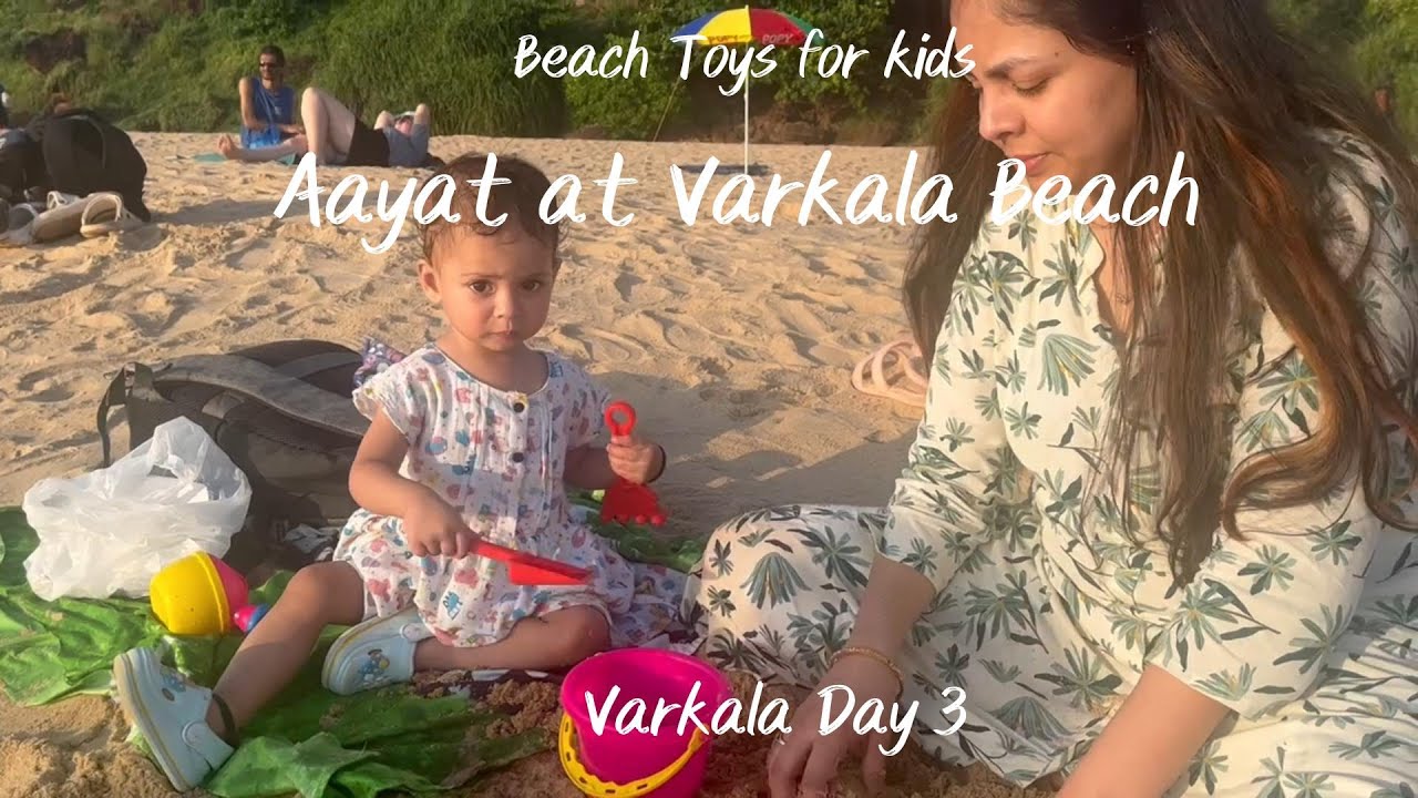 Varkala Day 3||Kaapil Beach|| How kids enjoy at Beach