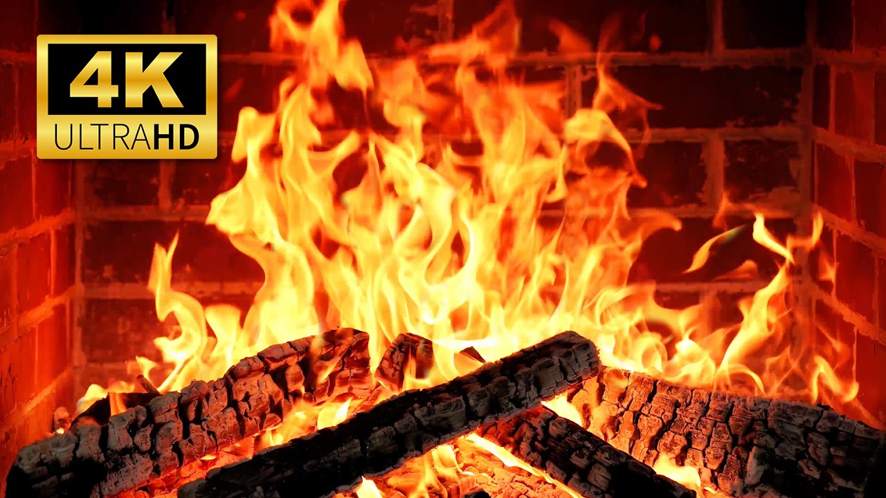 🔥 12H Cozy Fireplace 4K – Crackling Fire Sounds for Deep Sleep & Relaxation